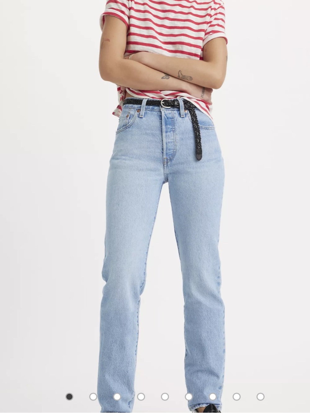 Levi’s | Original Fit 501 Womens Jeans Light Wash Button Fly Straight Leg 25